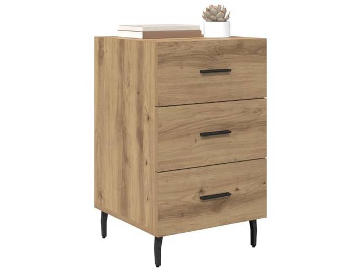 KTHLBRH Nachttisch aus Holz, 40 x 40 x 66 cm Landhausstil, matte Griffe, robuste Struktur, Schlafzimmer