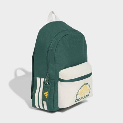 Rucksack ADIDAS PERFORMANCE "SNACK RUN GRAFIK- KLEINKINDER", collegiate grün, sanftes weiß, Rucksäcke, Kinder, Obermaterial: 100% Polyester, Rucksack, für Kinder, sportlicher Stil, neutraler Look, aus Polyester