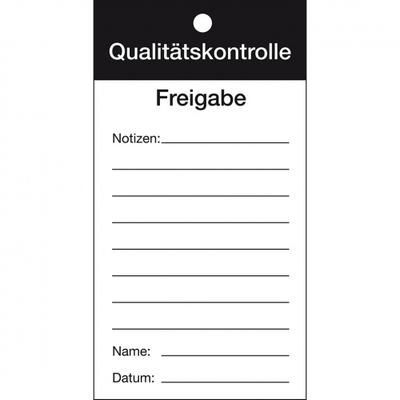 Qualitätsanhänger Qualitätskontrolle-Freigabe, Karton, 80x150mm, 50/VE