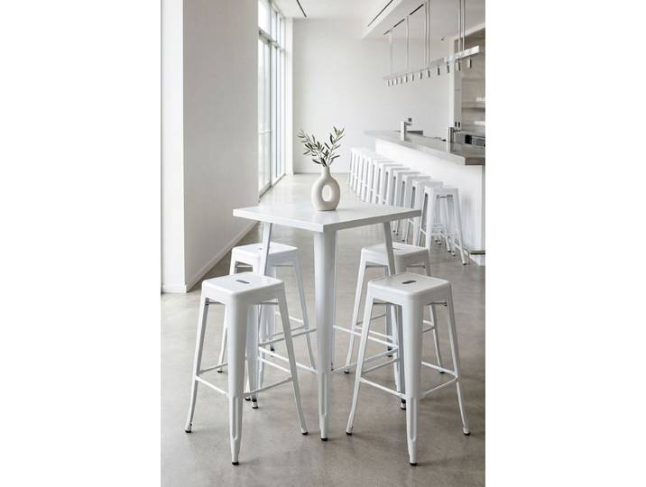 4er Set Torix Hohe Hocker 76 cm - Weiß
