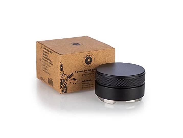 Buddy's Bar Barista Edition Koffiedispenser Ø 53 mm, hoogte 3,5 cm, nivelleringshulp van roestvrij staal en aluminium, Barista accessoires