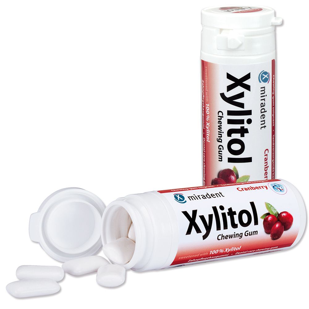 Miradent Xylitol Chewing Gum Cranberry 30 St Kaugummi