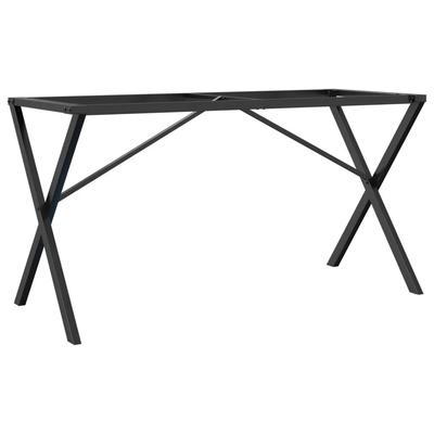 Helloshop26 - Esstischbeine X-Gestell 140 x 60 x 73 cm robust und stabil Industrie-Design schwarzer Stahl