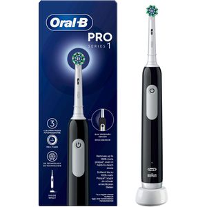 Oral-B Elektrische-Zahnbürste Pro Series 1, black, Cross Action, 3 Putzmodi, mit 1 Aufsteckbürste