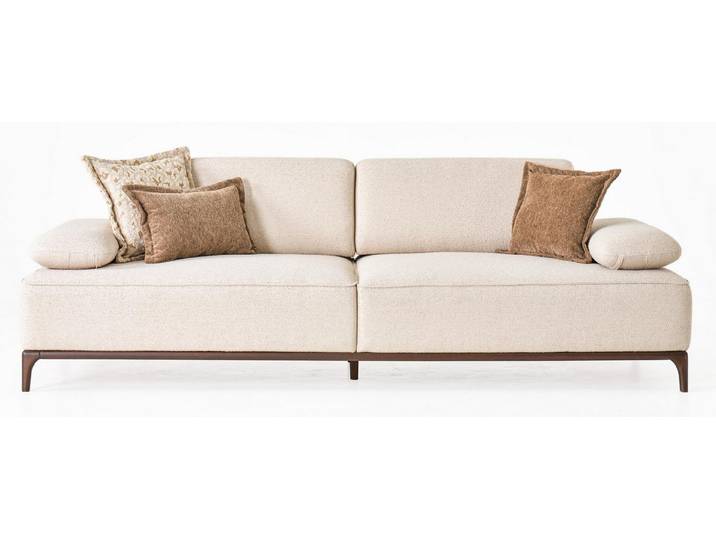 JVmoebel 3-Sitzer 3-Sitzer Sofa Weiß Modern Designer-Sofa Komfortabel Stoff Gemütlich, 1 Teile