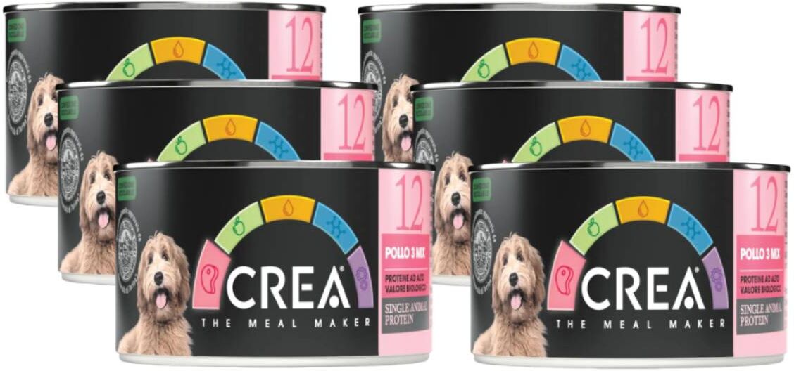 Crea Dog Lattina Pollo 3 Mix KIT RISPARMIO 6X150G