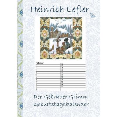 Der Gebrüder Grimm Geburtstagskalender, Taschenbuch von Heinrich Lefler,Gebrüder Grimm,Elizabeth M. Potter, BoD – Books on Demand, 978-3-7528-5529-6