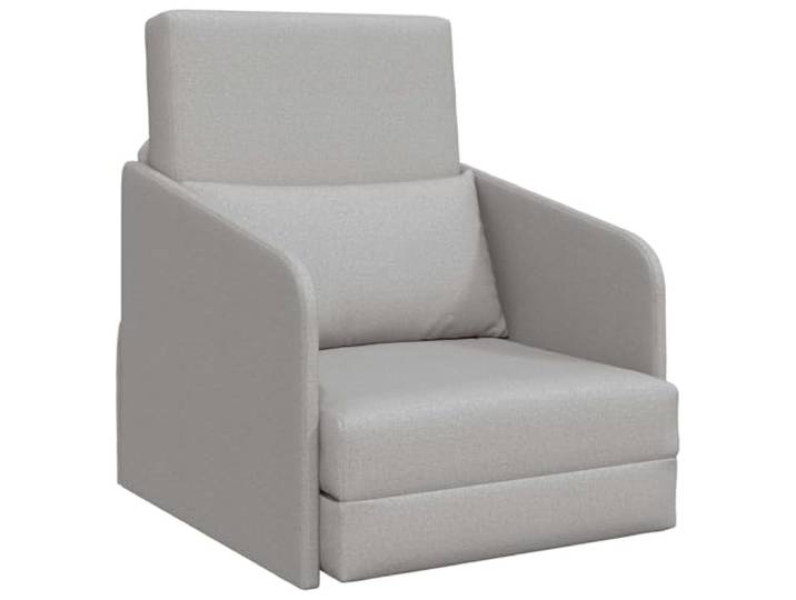 KUTYWEXFM Schlafsofa Klappbar Stoff Sessel Gästebett Wolkengrau 65x80x83cm Kompakter Schlafsessel verwandelt sich leicht in ein Gästebett, ideal für Wohnzimmer und Jugendzimmer mit Metallrahmen.