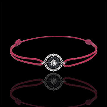 Edenly Armband Fleur de Sel - Kranz - WeiÃŸgold und schwarze Diamanten - Rotes