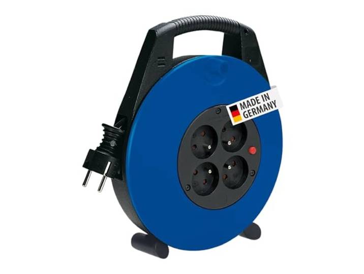 Brennenstuhl Vario Line 4 prises de dépassement de beben câble avec 4 prises/mini câble beben (câble pour usage domestique\, câble 5 m\, Made in Germany) noir/bleu