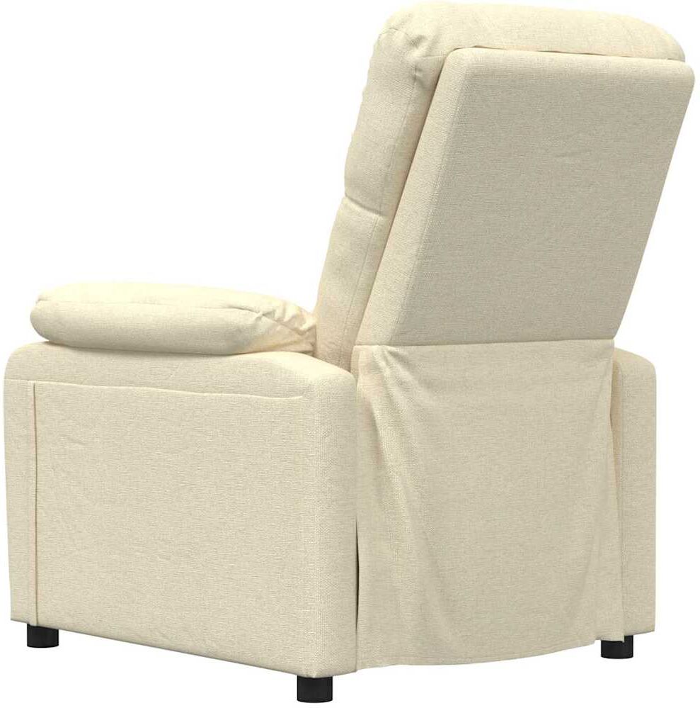 vidaXL Fauteuil de massage Crème Tissu