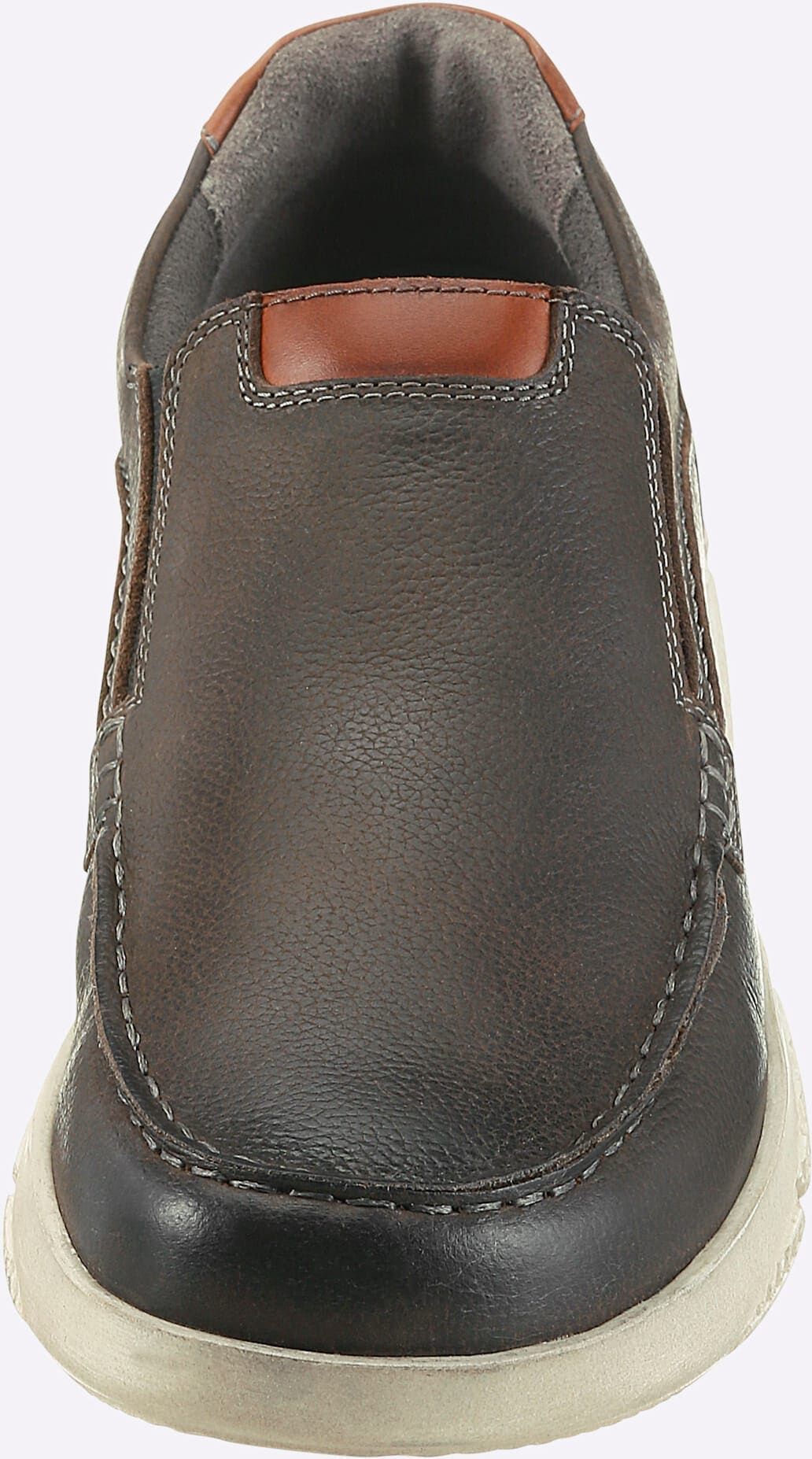 Slipper, Herren, Gr. 42, khaki, Veloursleder, Schuhe Slipper khaki 42