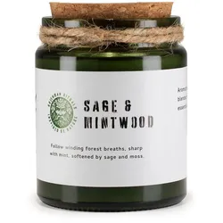 Greenman Woodwick Soy Candle - Sage & Mintwood