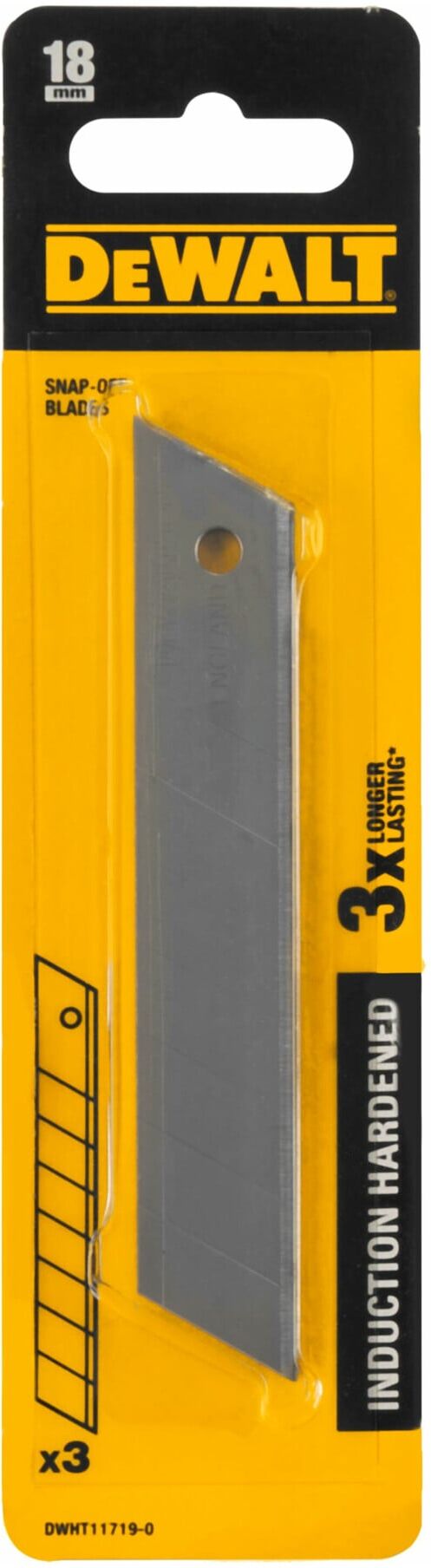 DEWALT Induktionsgehärtete Abbrechklingen 18mm 8 Segmente ohne Spender DWHT11719-0)
