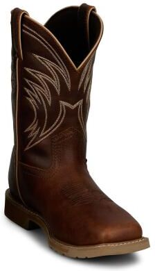 "Justin Boots Stampede 11"" Square Steel Toe - Mens 14 Brown Boot D"