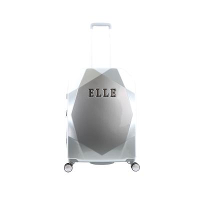 Koffer ELLE "ELLE", Gr. B/H/T: 3,5cm x 67cm x 28cm, silber (silberfarben), unifarben, Koffer, mit vollständig gefüttertem Innenraum