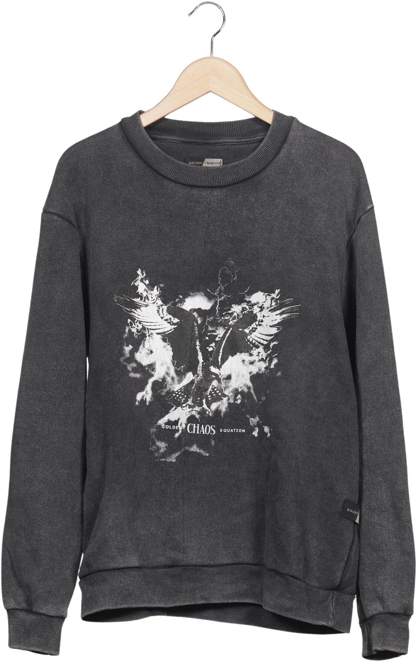 Golden Equation Herren Sweater, Grau, Gr. M, Baumwolle / Synthetik - Second Hand