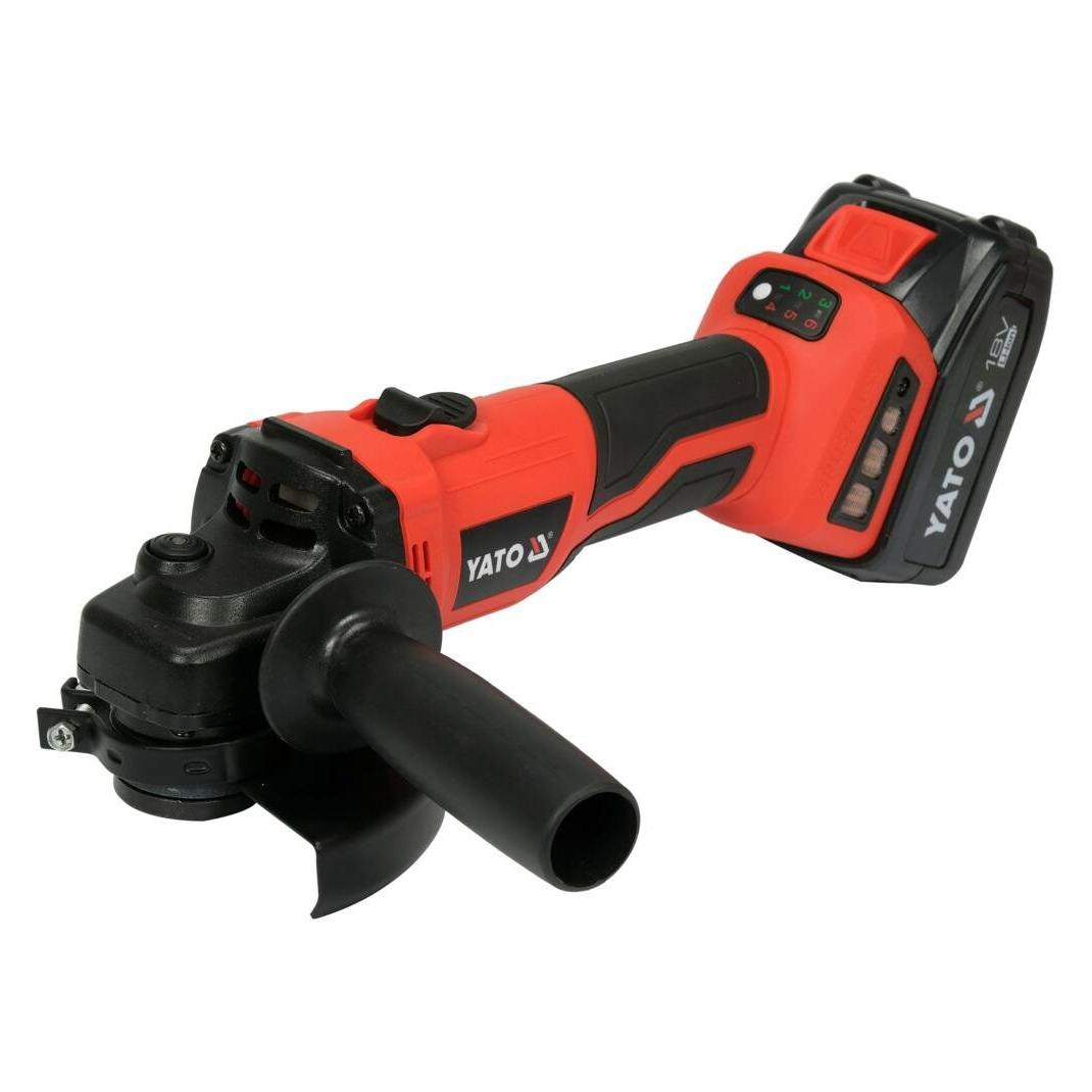 Yato WINKELSCHLEIFER 18V DREHZAHLREGELUNG 2x4,0Ah (125 mm) (YT-828295)