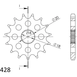 Supersprox Ritzel 428 16Z