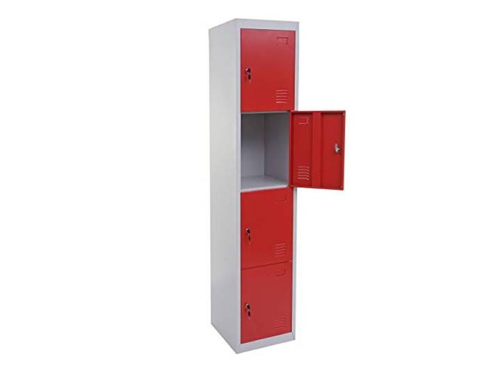 Mendler Schließfach Boston T163 180x38x45cm - rot