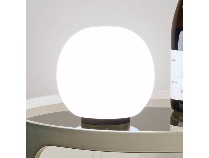 Casablanca Tischlampe Acai, weiß / opal, für Wohn- / Esszimmer, Glas