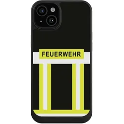 Nivocase Hülle für Apple iPhone 15 Plus Handyhülle NIVOcore Case Schwarz Beruf Feuerwehr Feuerwehrmann (Apple iPhone 15 Plus), Smartphone Hülle, Schwarz