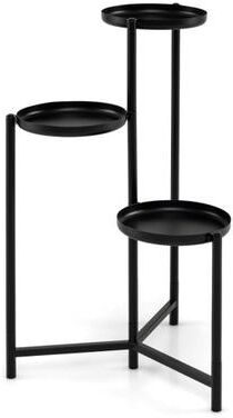 Costway 3-Tier Metal Plant Stand Indoor Outdoor Tall Corner Flower Pot Holder Display Rack
