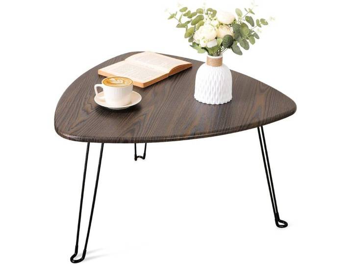 Tables Basses Pliantes Pour Petits Espaces Table Centrale Industrielle Pliable En Forme De Triangle Table Basse Avec Cadre E[CA39]