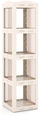 4/5 Layer Spinning Bookcase w/Swivel Base 360 Rotation Study Organizer