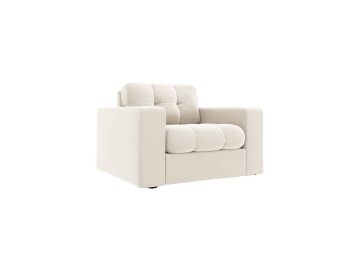 Design Sessel „Yohan“ Samt Beige hell CXL by Christian Lacroix