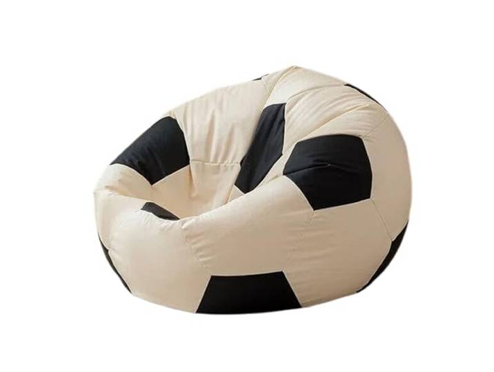 Xumh2024-3 Sitzsack Fußballförmiger Lazy Sofa Sitzsack Tatami, Kleiner Sofastuhl for zierliche Rahmen(Klein)