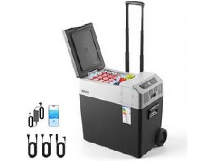Froid -22°C à 10°C Glacière Électrique 50L Réfrigérateur Portable Compresseur Contrôle App 12V/24V 100-240V Voiture Maison
