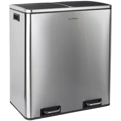 Les Collectors Abfalleimer 2x30L N°904 Silber