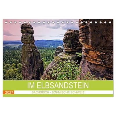 Im Elbsandstein - Sächsisch-böhmische Schweiz (Tischkalender 2027 DIN A5 quer), CALVENDO Monatskalender