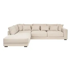 BOOOM Ecksofa Diego Stoff Beige