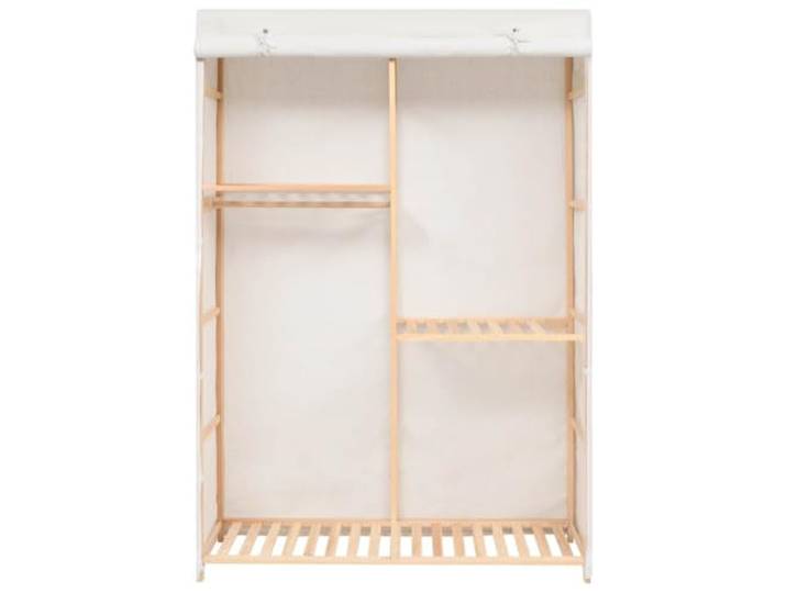 HWKQEQRF Kleiderschrank mit 3 Ebenen 110 x 40 x 170 cm 3 Ebenen, Stange zum Aufhängen, Holzrahmen, Aufbewahrung für Kleider, Schuhe, Accessoires, mühelose Endmontage
