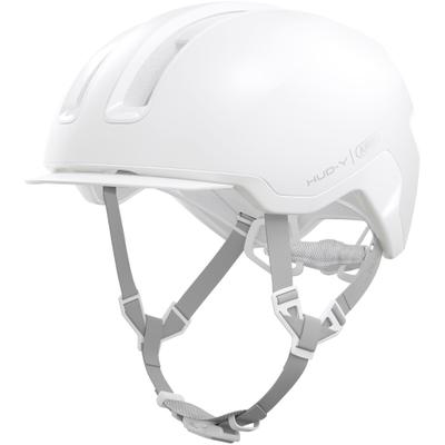 Fahrradhelm ABUS "HUD-Y" Gr. S, weiß (pure weiß), Helme, S Kopfumfang: 51cm - 55cm