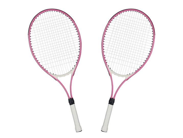 Tennisschläger 2er Set pink/weiss