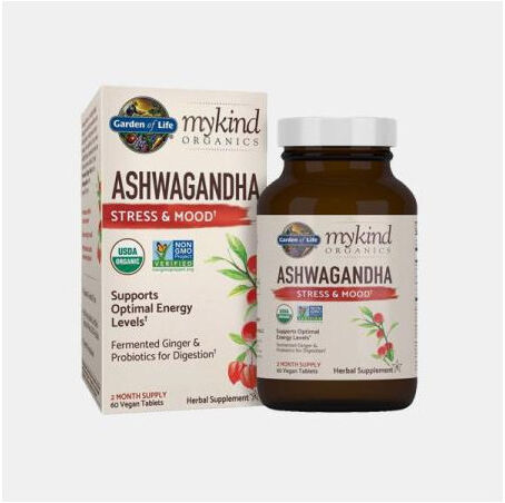 GARDEN OF LIFE ASHWAGANDHA STRESS & MOOD 60 CAPSULAS