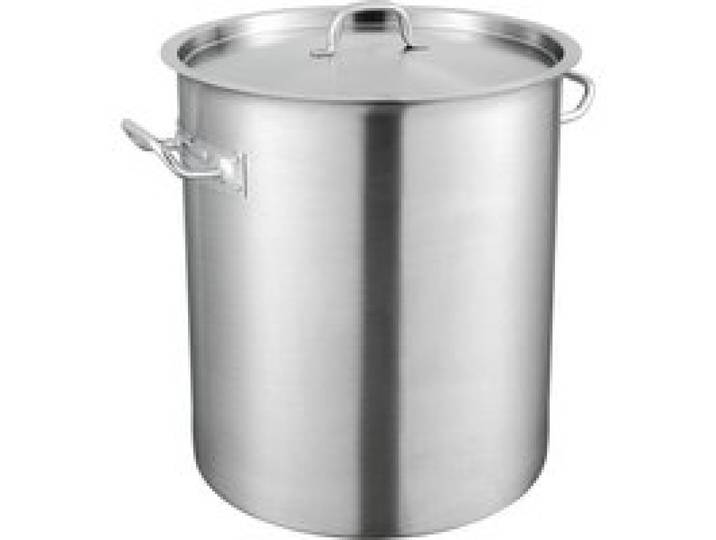 VEVOR Kochtopf 39,7 L Edelstahl, 350 x 410 mm Großvolumiger Suppentopf Komposit-Basis, als Spargeltopf Soßentopf Geeignet, Praktischer Küchentopf Große Zutaten, Induktionsherd Topf Induktionskochtopf