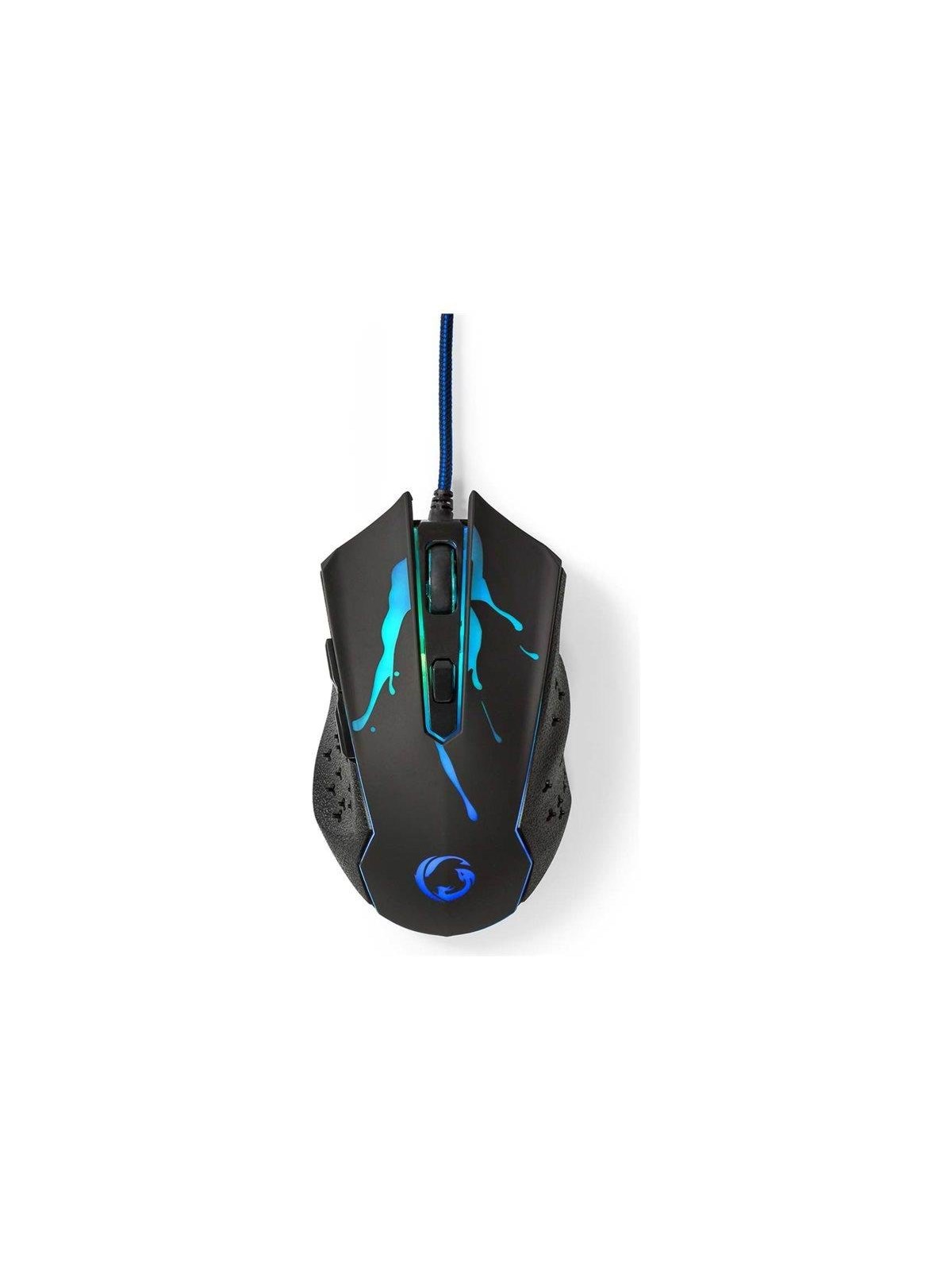 Nedis Gaming - mouse - USB - black - Maus (Schwarz)