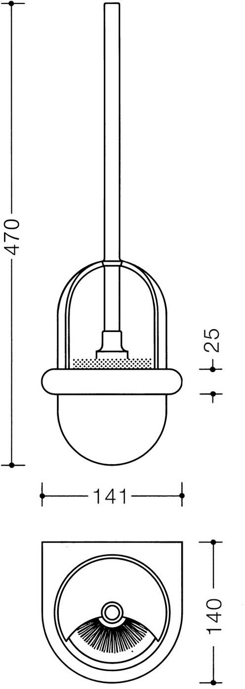 HEWI Serie 477 WC-Bürstengarnitur Wandmodell