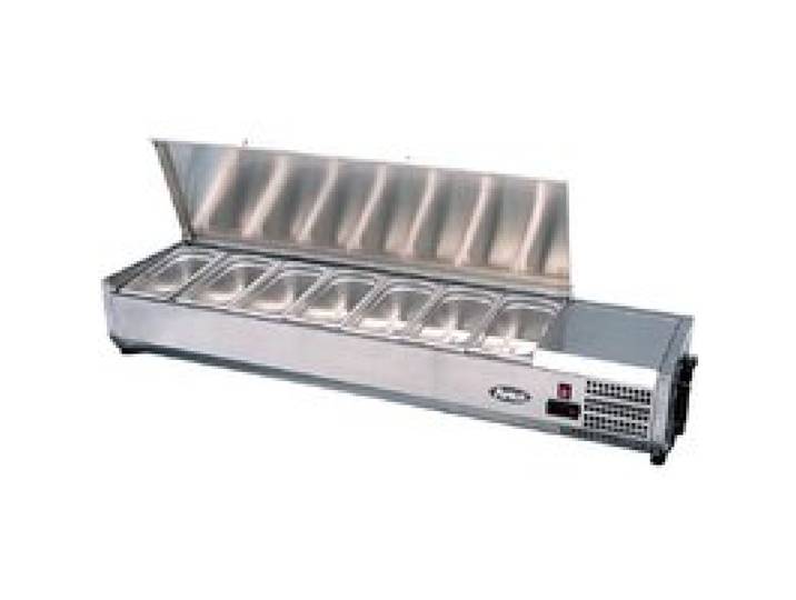Saladette Réfrigérée à Poser - Couvercle Inox - Bacs GN 1/3 - 1200 à 2000 mm - Atosa - Métallisé - l1205- L1- P395- h300- Acier Inox