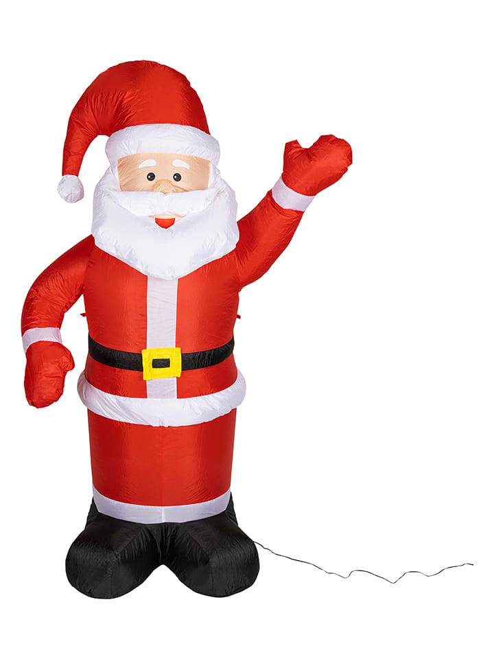 Hollybell Aufblasbare LED-Dekofigur "Santa Claus" in Rot - (H)180 cm - onesize