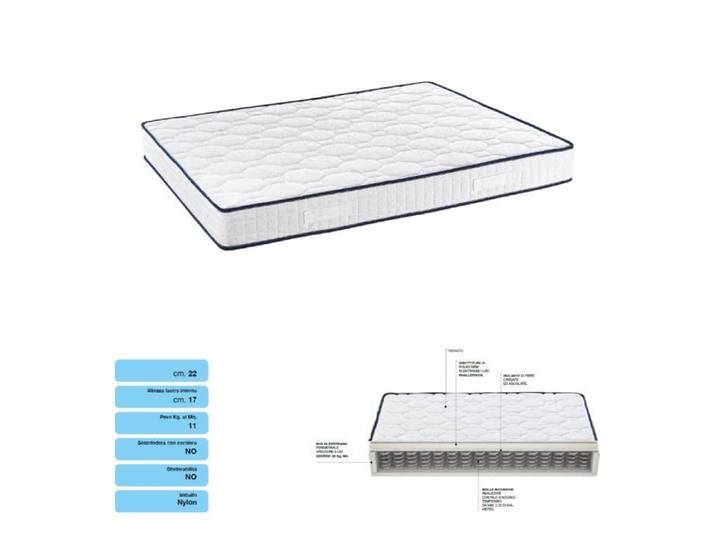 Matelas - Italien - Ressorts biconiques - Equilibré - 140x210 CM - Blanc