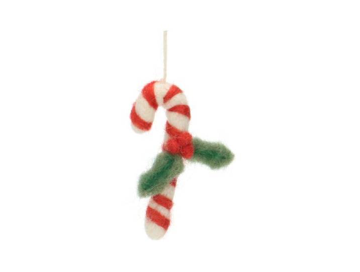 Kersthanger, candy cane, vilt