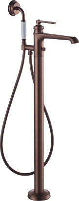 Retro Nostalgie, freistehende Badewanne-Batterie, ARMANCE, Unterputz Kupfer antique-bronze