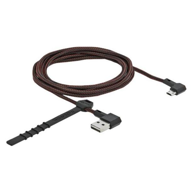 Delock USB 2.0-Kabel EASY USB, A-MicroB gewinkelt 2 m (2 m, USB 2.0) (85273)