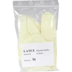 HANDSCHUHE Einmal Latex unsteril mittel 4 St