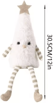 Inspire Picks Cute Plush Christmas Tree Doll Festive Holiday Decoration & Gift white